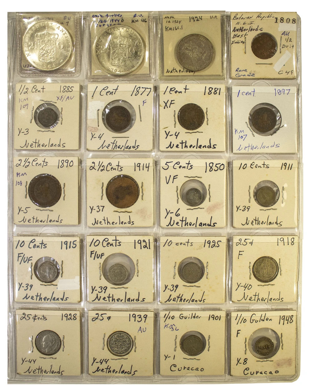 20 Piece Netherlands/Curacao Lot