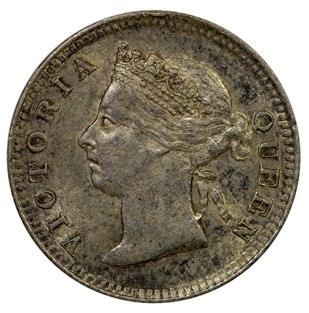Straits Settlements. AU 1899 Five-Cents Rarity