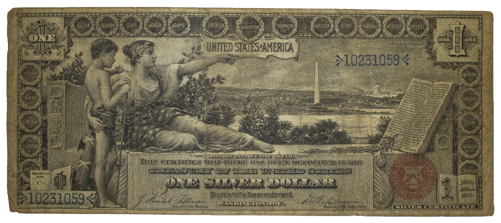 Fine to VF 1896 $1 Educational Note