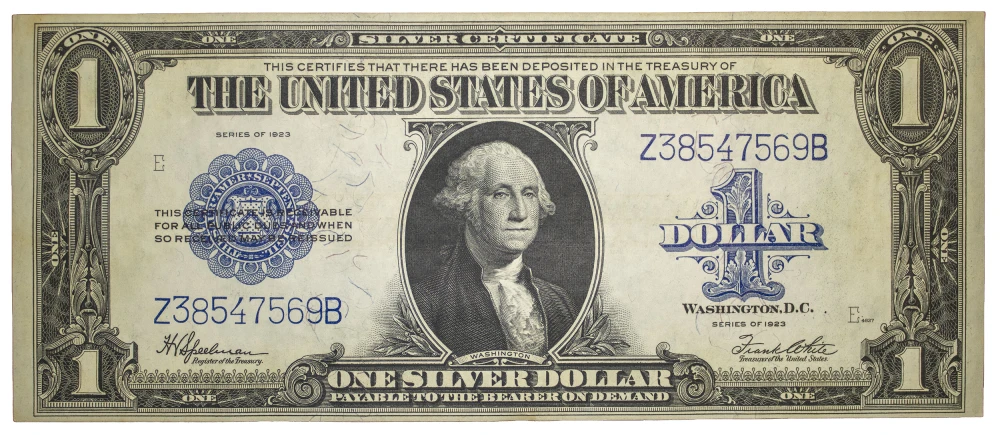 Choice AU to New 1923 $1 Silver Certificate