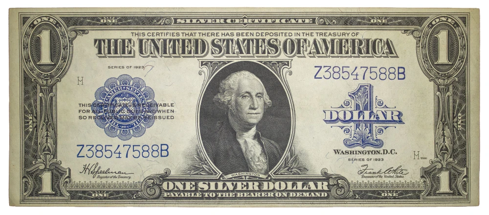 Choice AU to New 1923 $1 Silver Certificate
