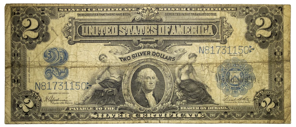 Fine Series 1899 Silver Certificate $2