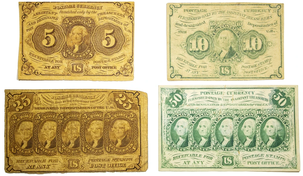 Postage Currency Note Foursome