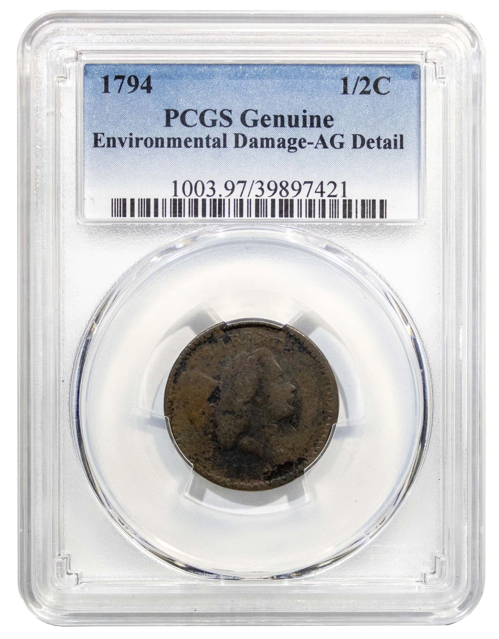 PCGS AG Details 1794 Half Cent