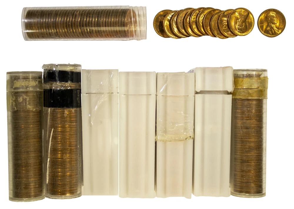 8 BU 1955-S Lincoln Cent Rolls