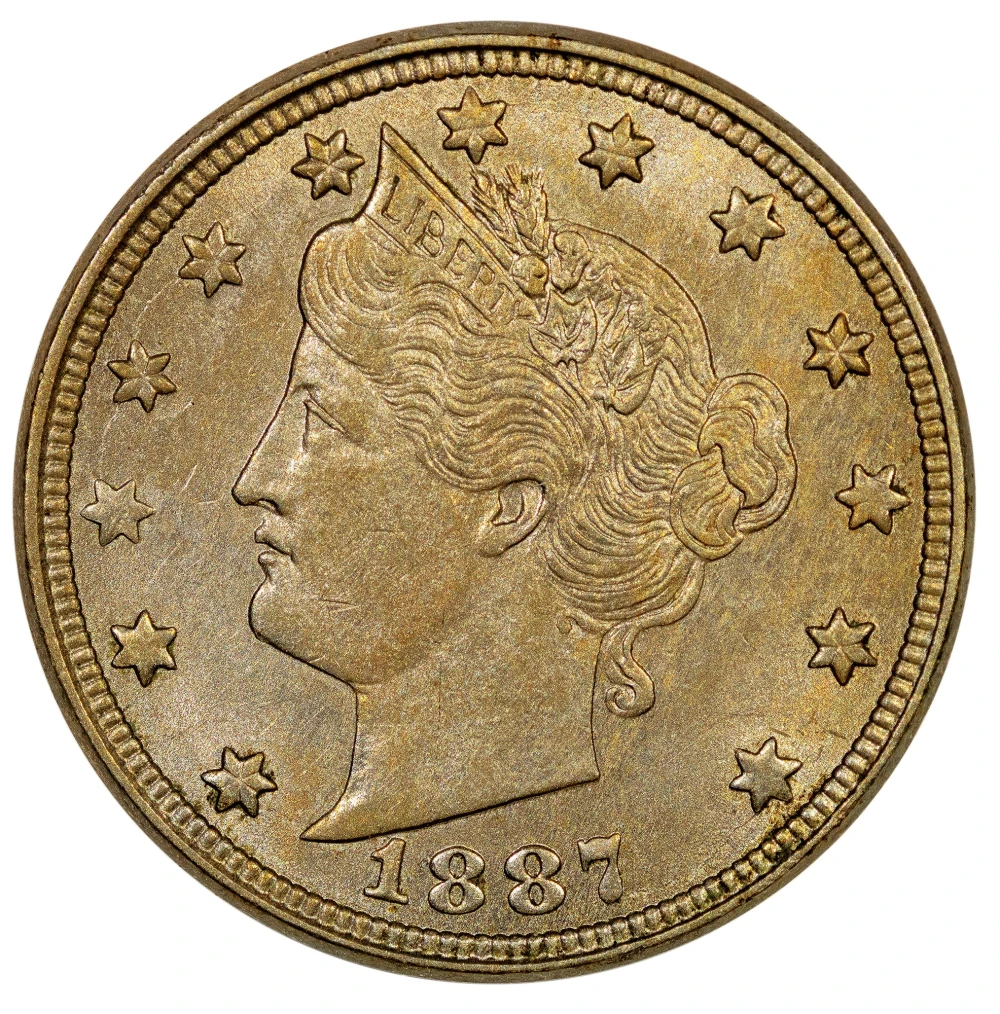 AU-50 1887 Nickel