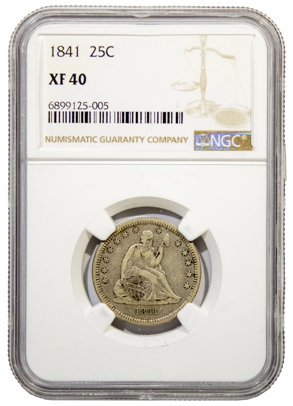 NGC EF-40 1841 Quarter
