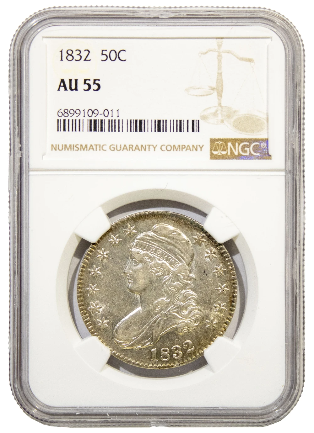 NGC AU-55 1832 Half Dollar