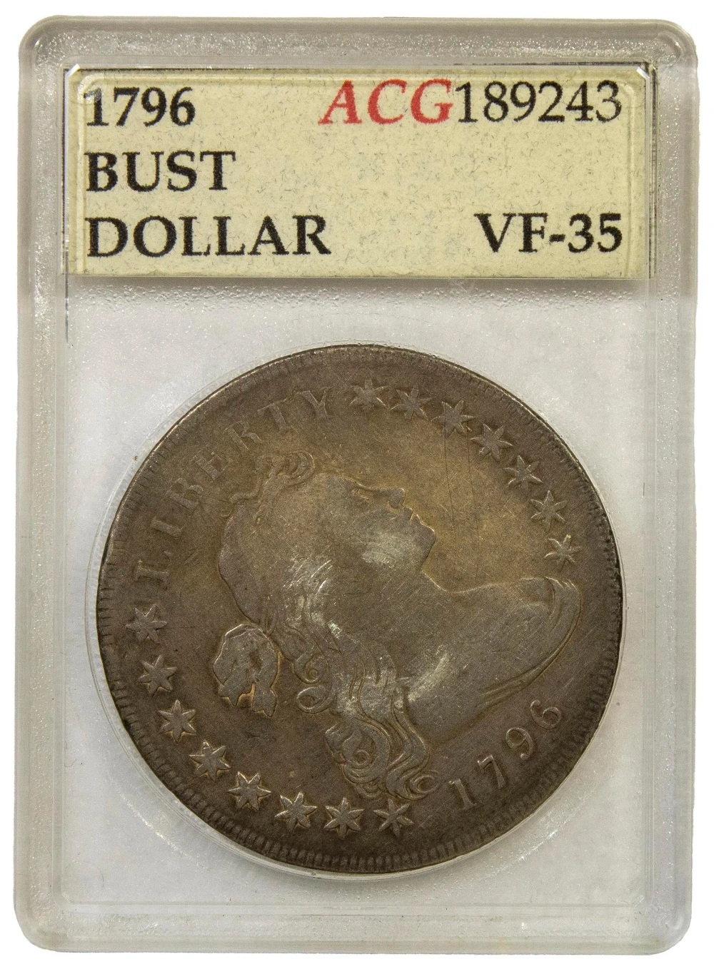 ACG VF-35 1796 Draped Bust $1