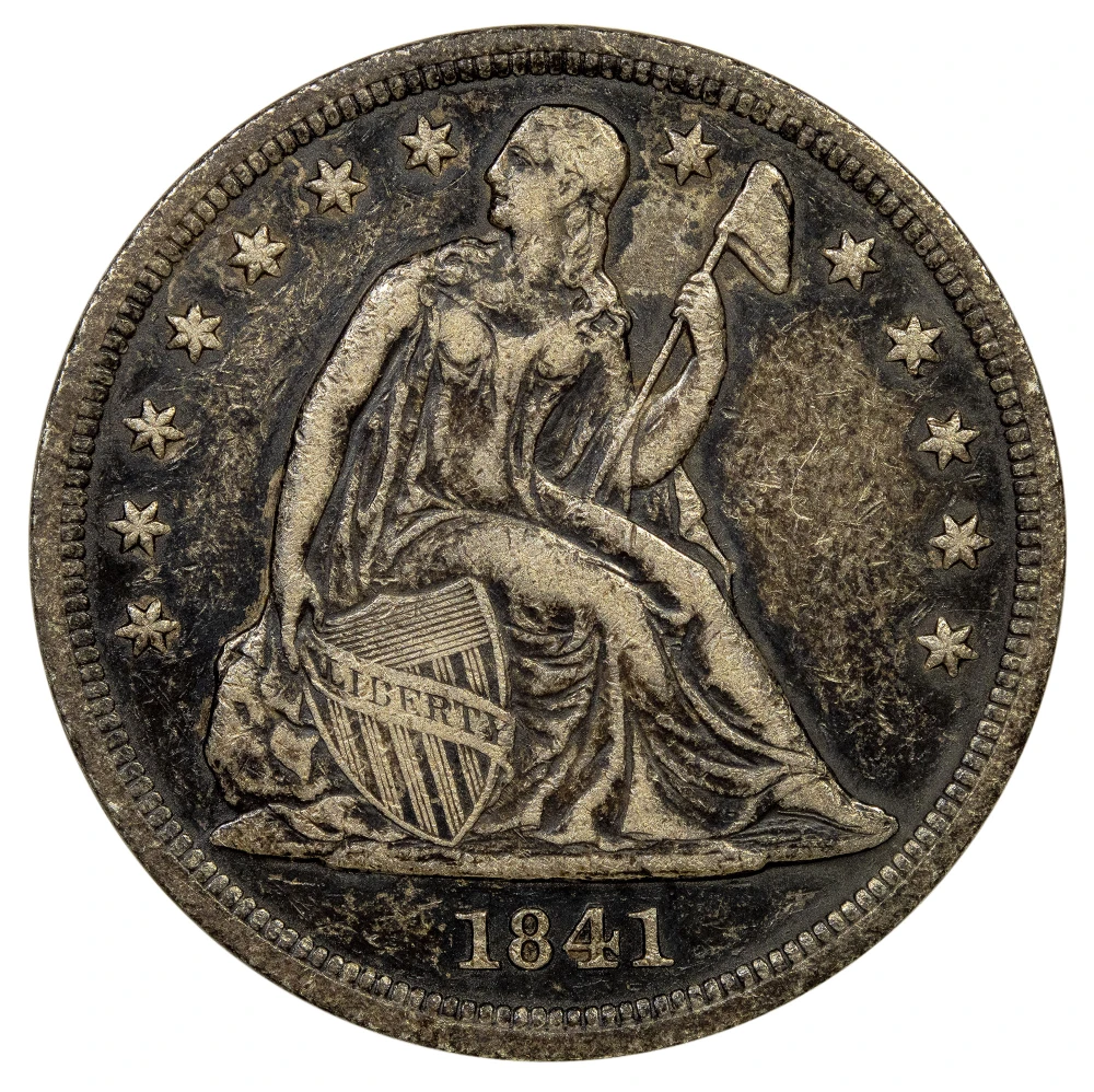 EF-40 1841 Seated Dollar