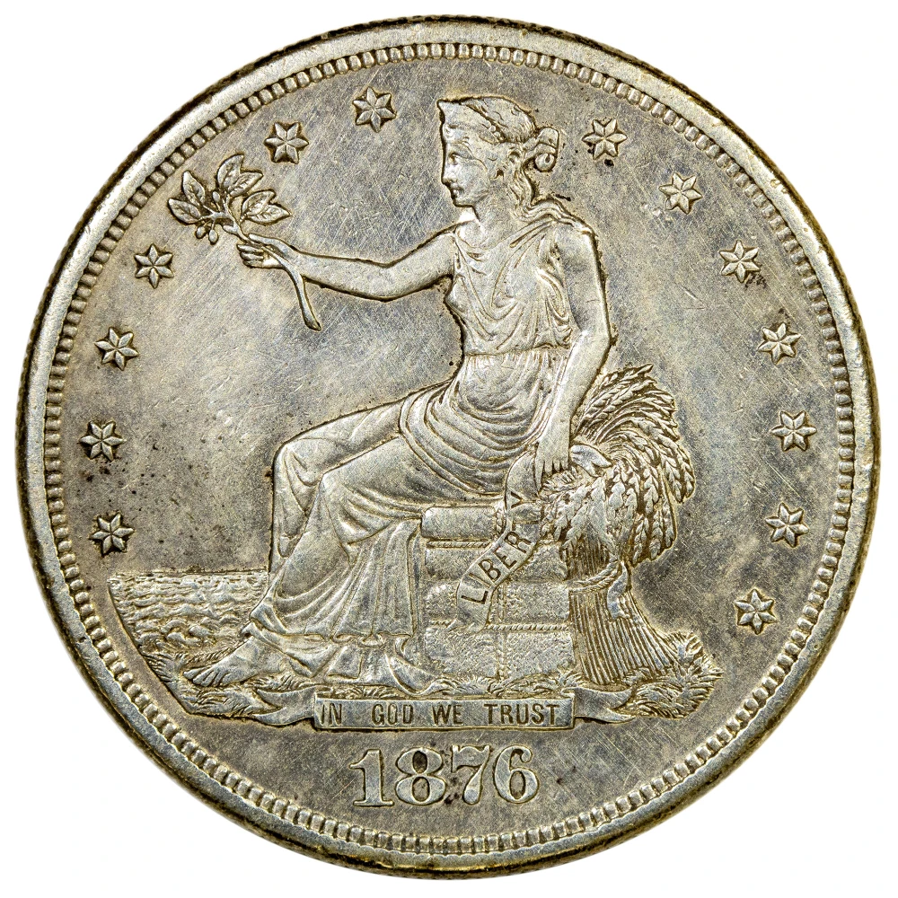 AU-50 Details 1876-S Trade $1