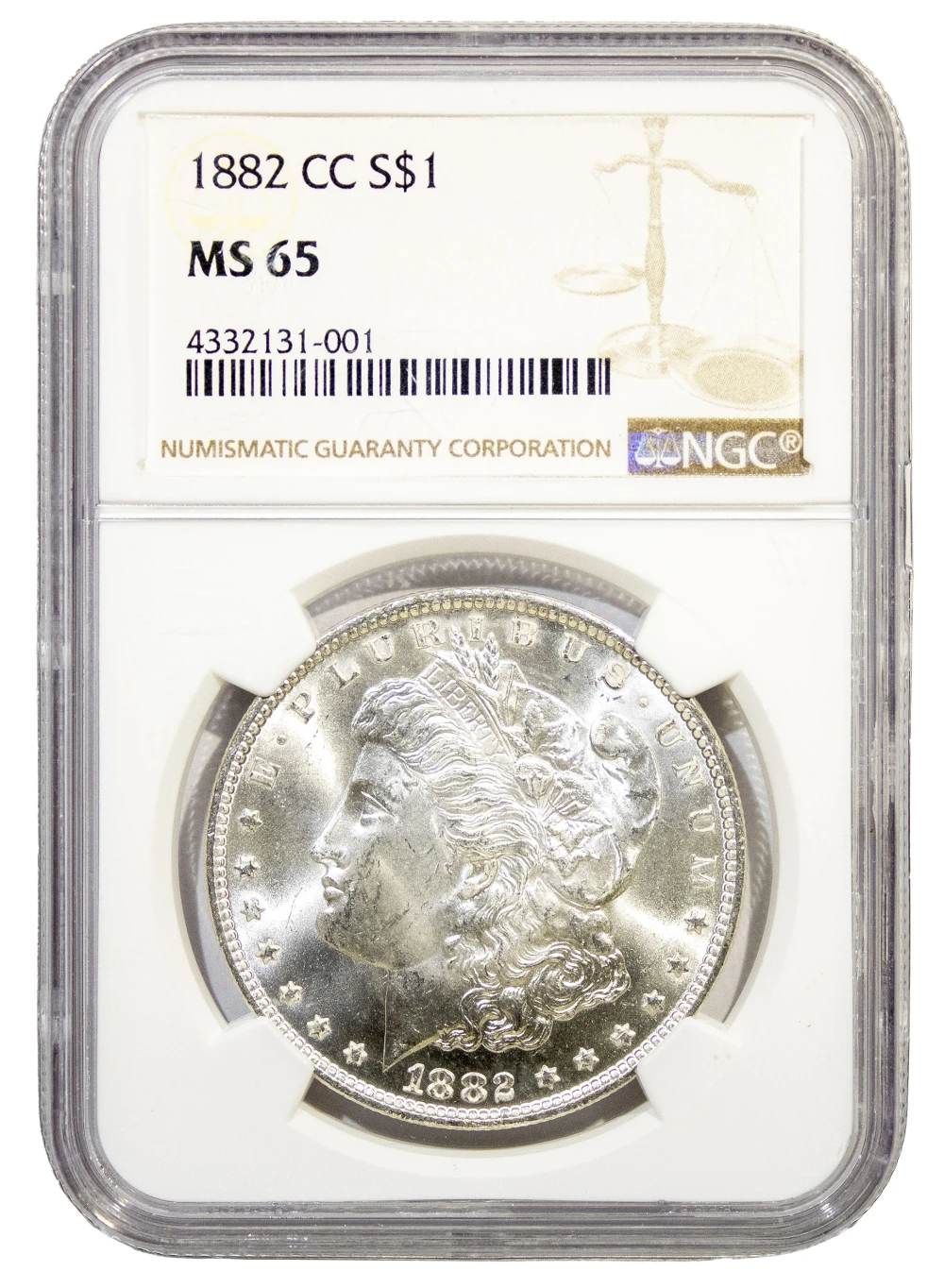 NGC MS-65 1882-CC Morgan $1