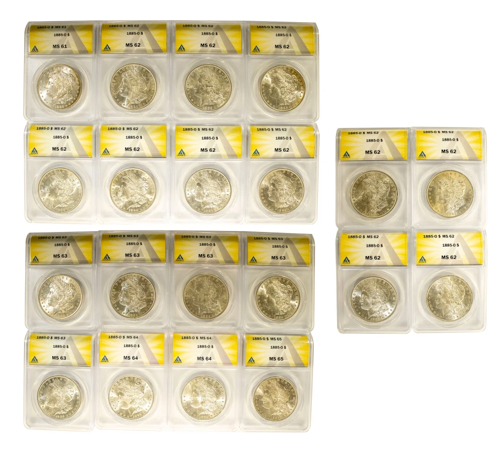 ANACS Certified Roll 1885-O Morgan Dollars