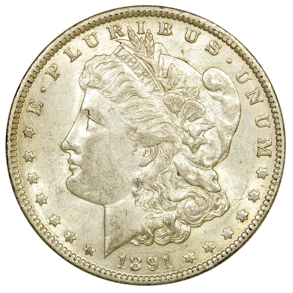 AU-50 or Finer 1891-O Morgan Dollar