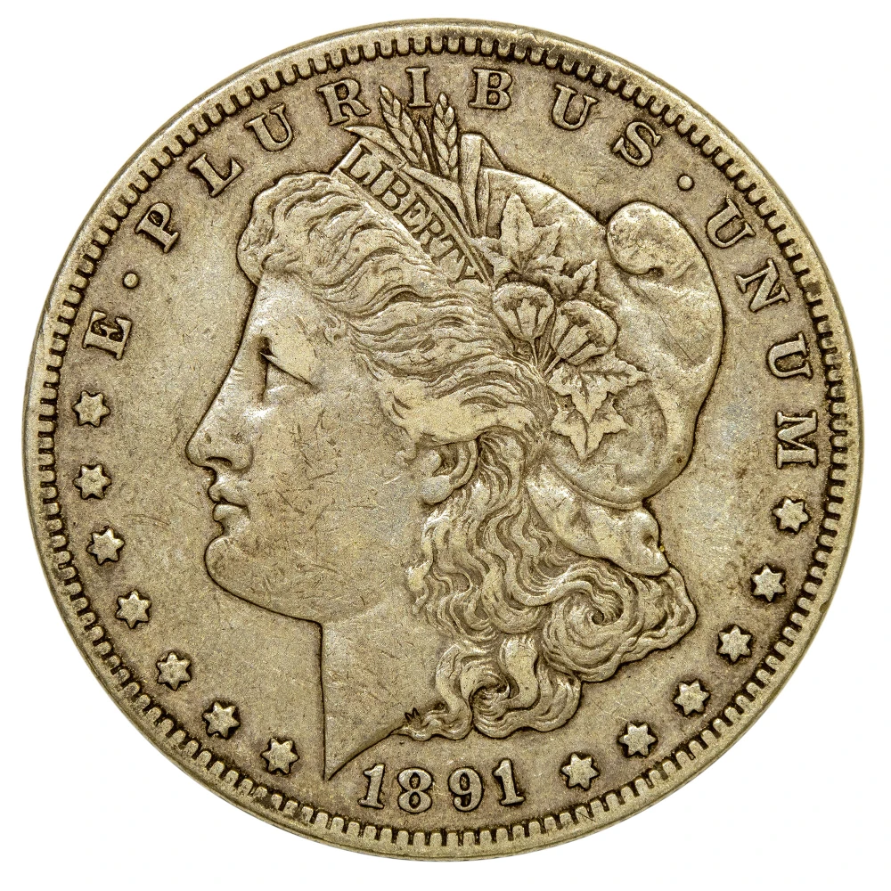 EF-40 1891-CC Morgan Dollar
