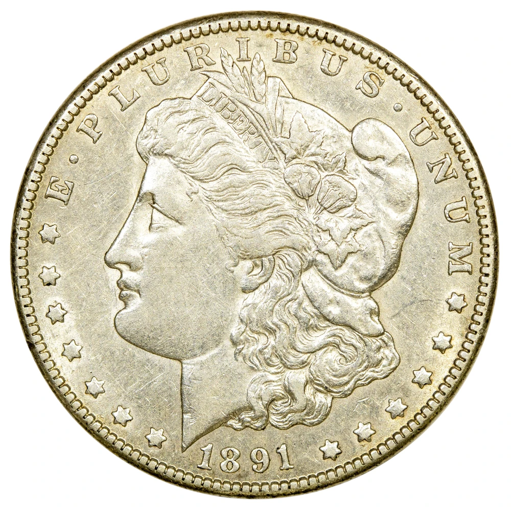 AU-50 1891-CC Morgan $1