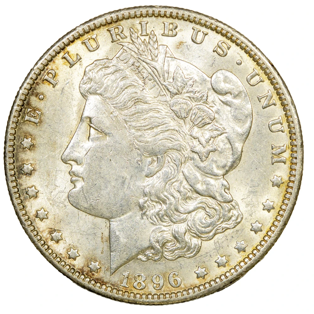 AU-58 1896-O Morgan Dollar