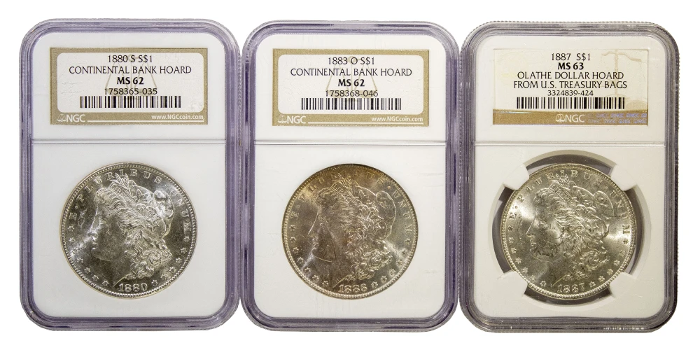 NGC-Certified Morgan Dollar Threesome