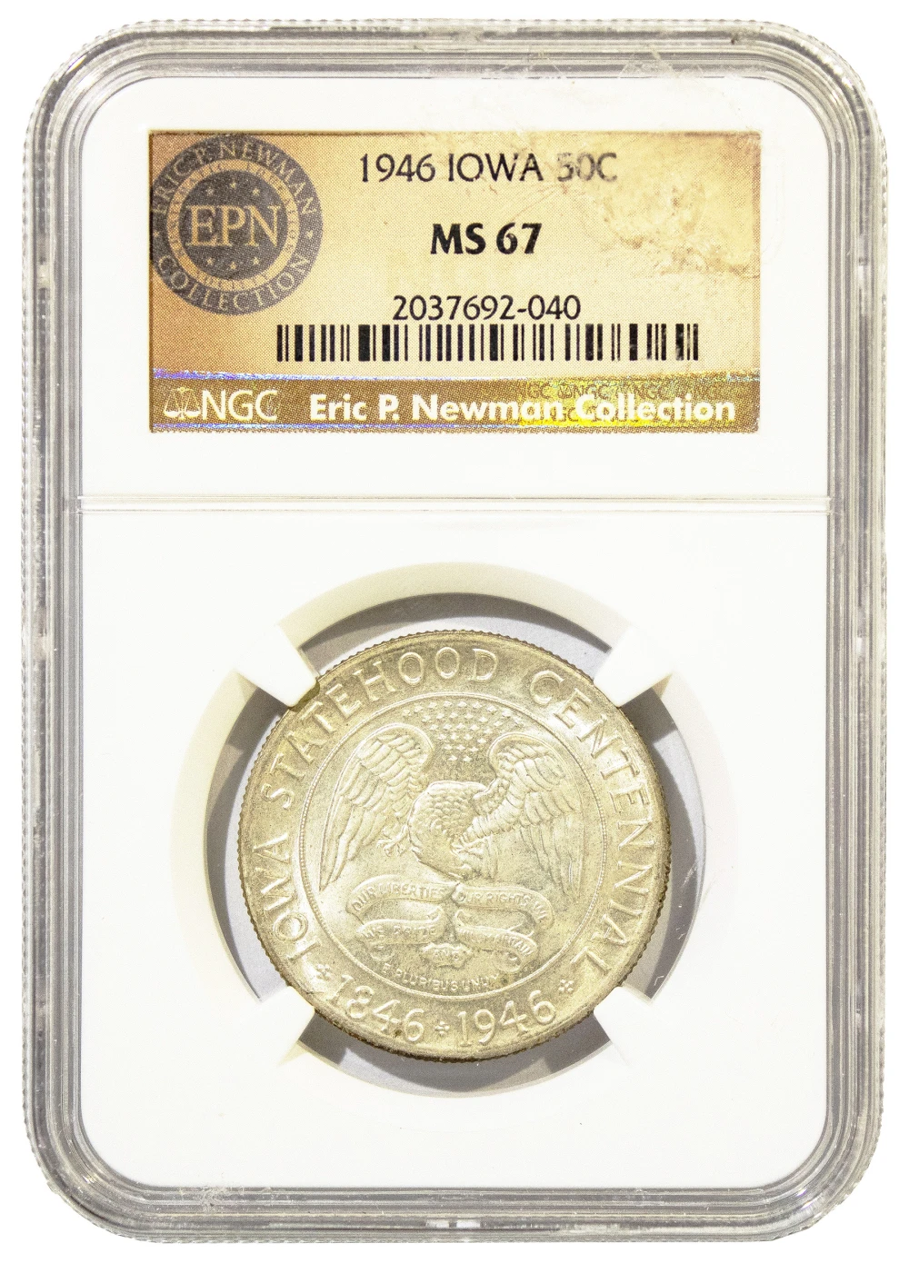 NGC MS-67 1946 Iowa Half Dollar