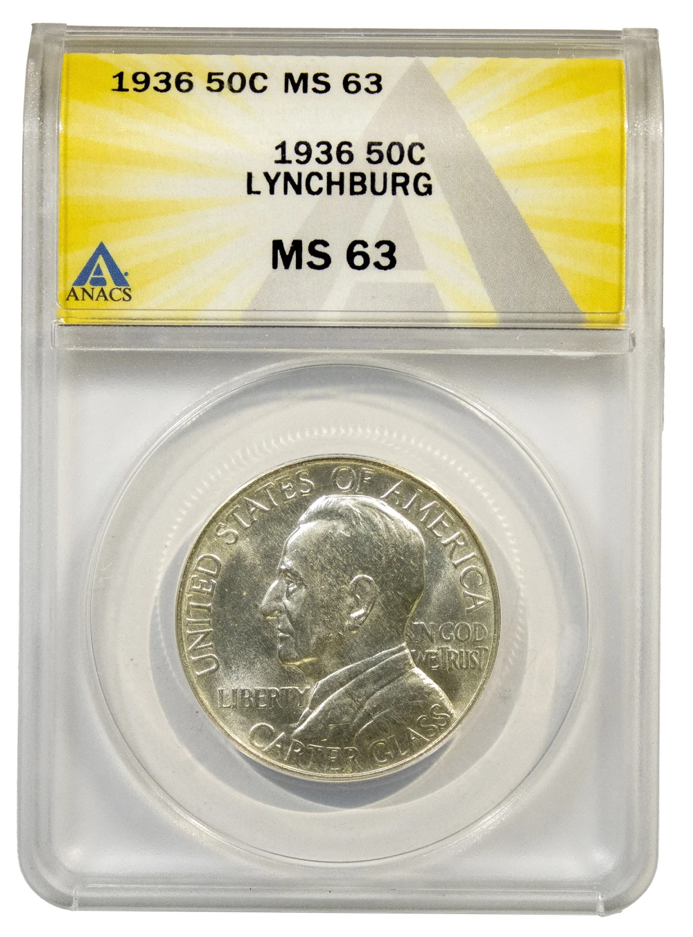 ANACS MS-63 1936 Lynchburg Half Dollar