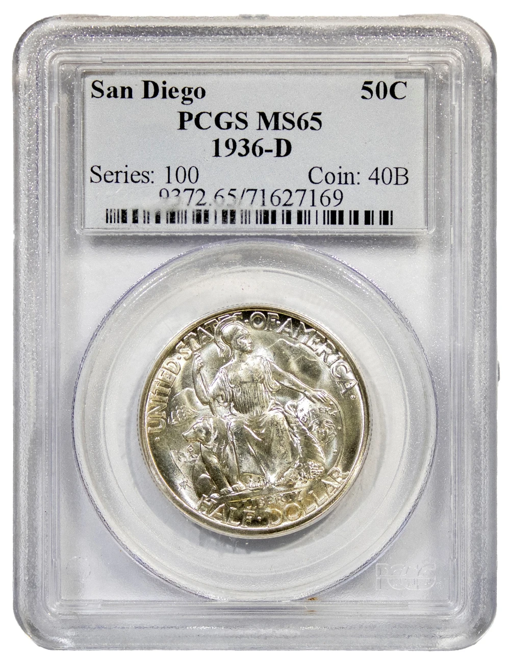 PCGS MS-65 1936-D San Diego Half Dollar