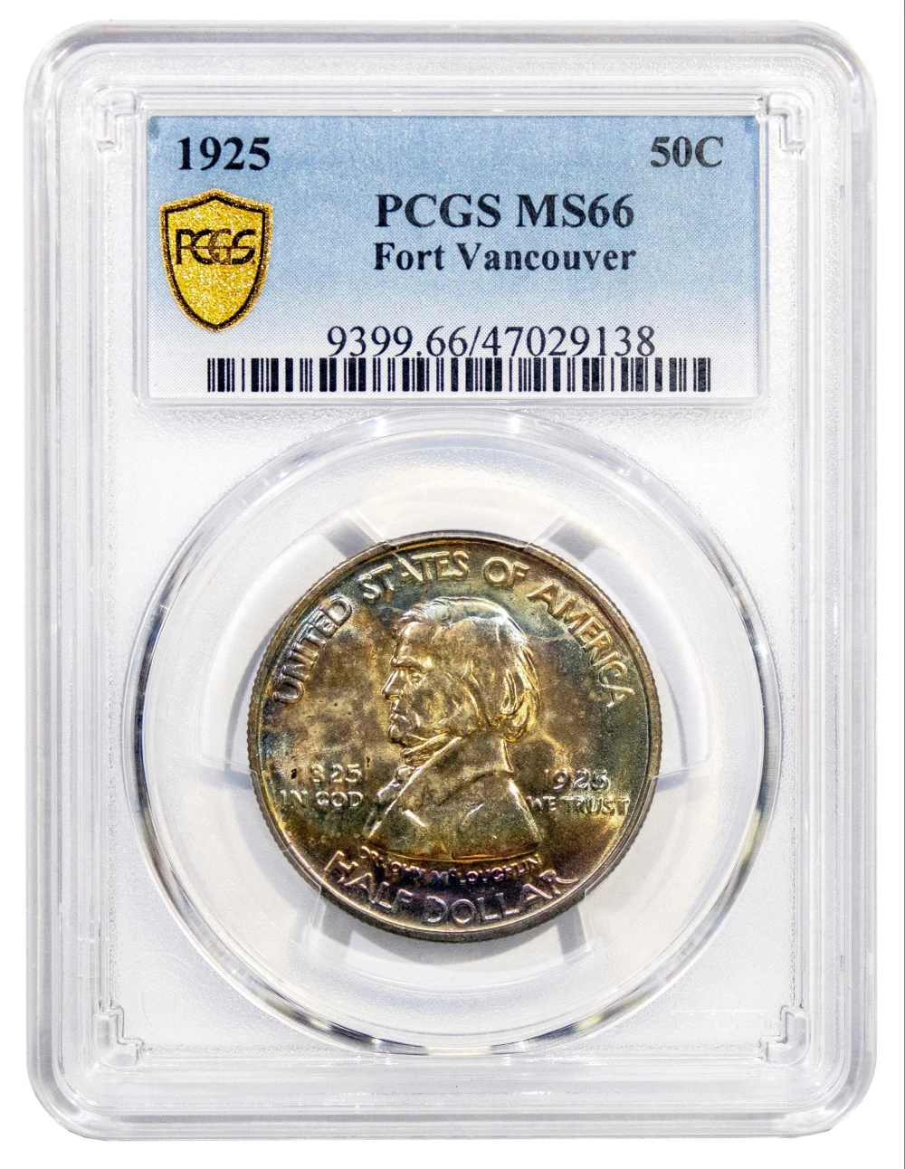 Wonderfully Toned PCGS MS-66 1925 Vancouver Half