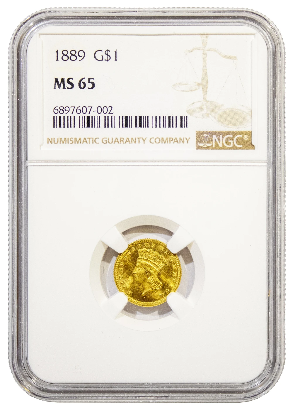 NGC MS-65 1889 Gold $1