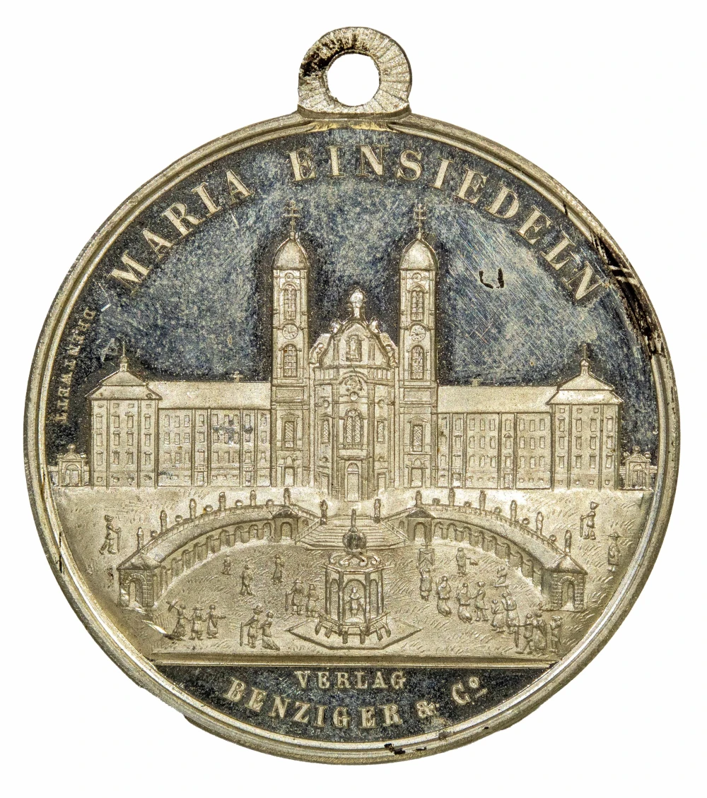 Switzerland. 1890 White Metal Looped Medal