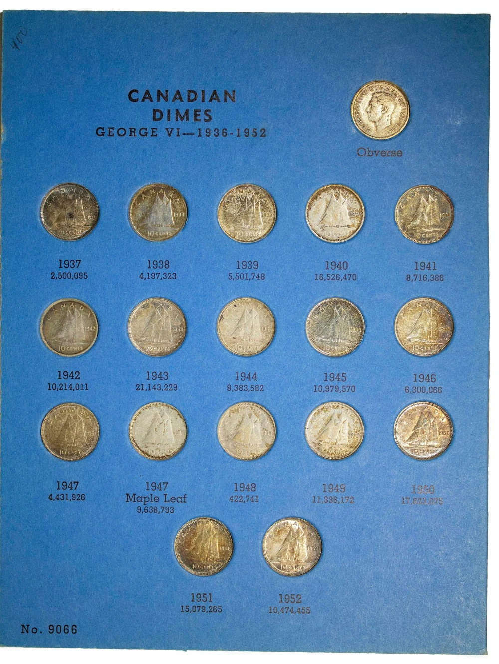 Canada. 1937-87 10 Cent Set