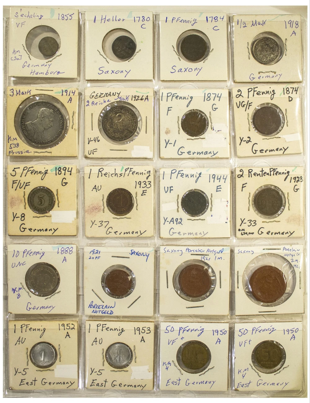 Germany. Group of Circulated Denomination Types