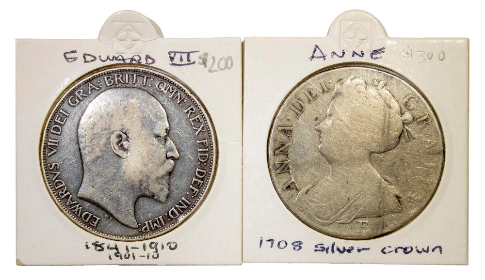 Great Britain. Pair of Silver Crowns