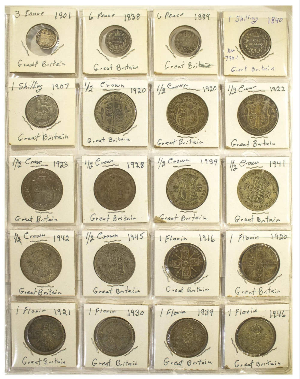 Great Britain. Circuited Denomination Types