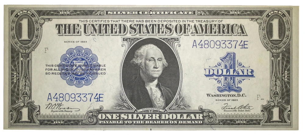 Crisp Unc Series 1923 $1 Silver Certificate