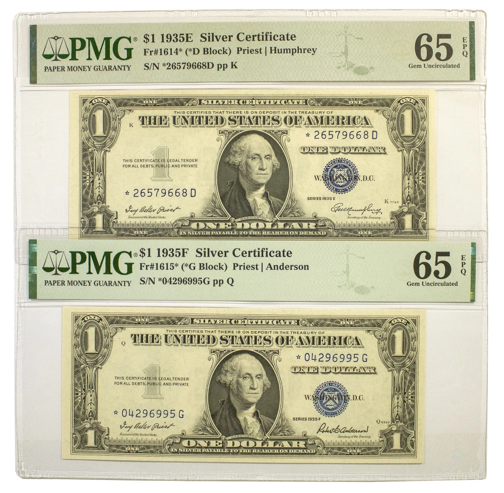 PMG-Certified Gem 1935 $1 Star Notes