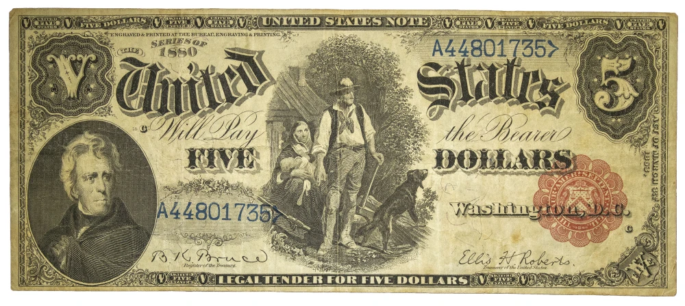 VF 1880 Woodchopper $5 Note