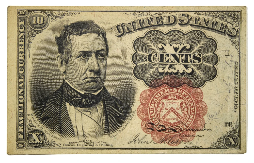 Fractional Currency. Choice EF 10-Cents Note