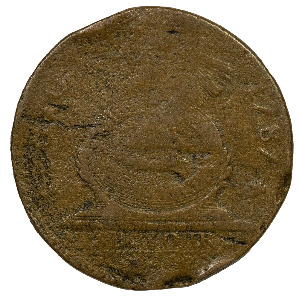 Fine Details 1787 Cross After Date Fugio Copper