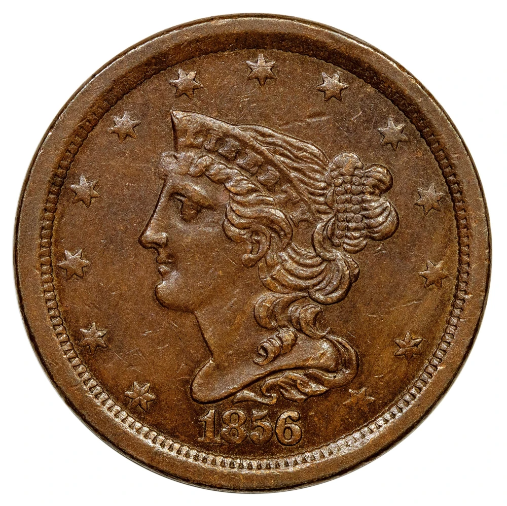 AU+ 1856 Half Cent