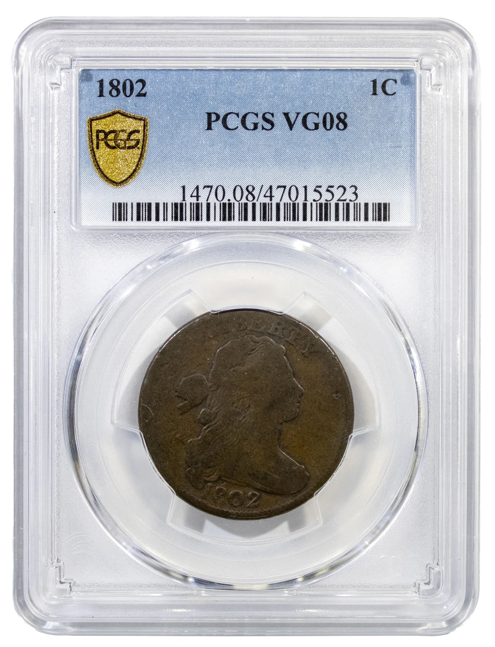 PCGS VG-8 1802 Large Cent