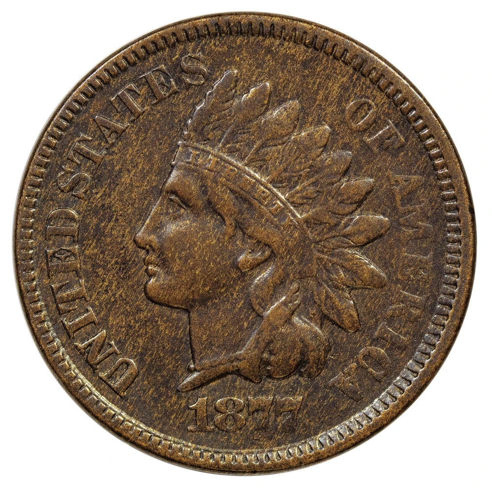 EF-40 Details 1877 Indian Cent
