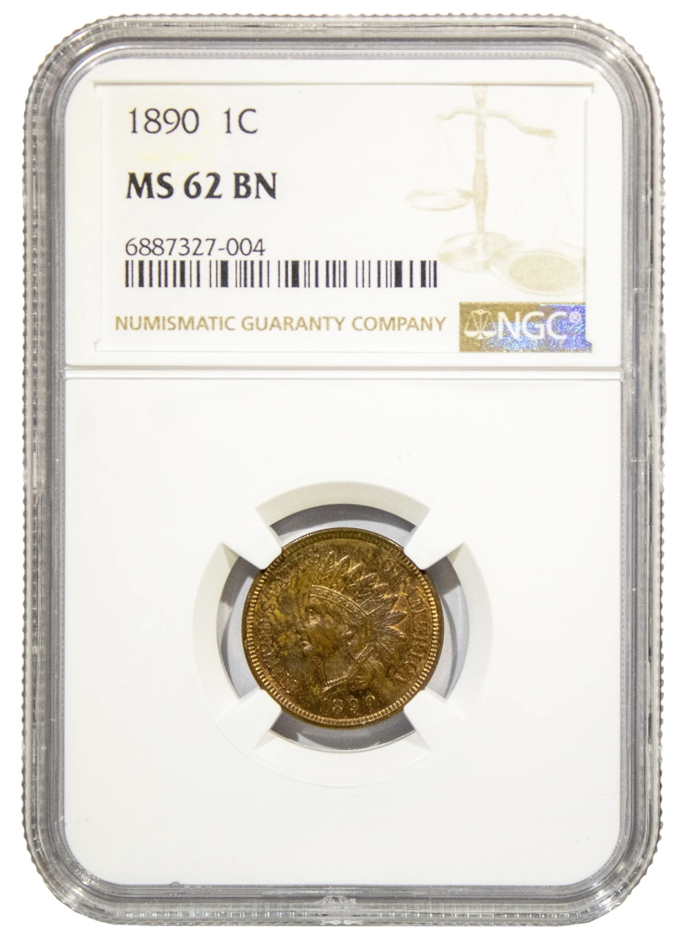 NGC MS-62 BN 1890 Cent
