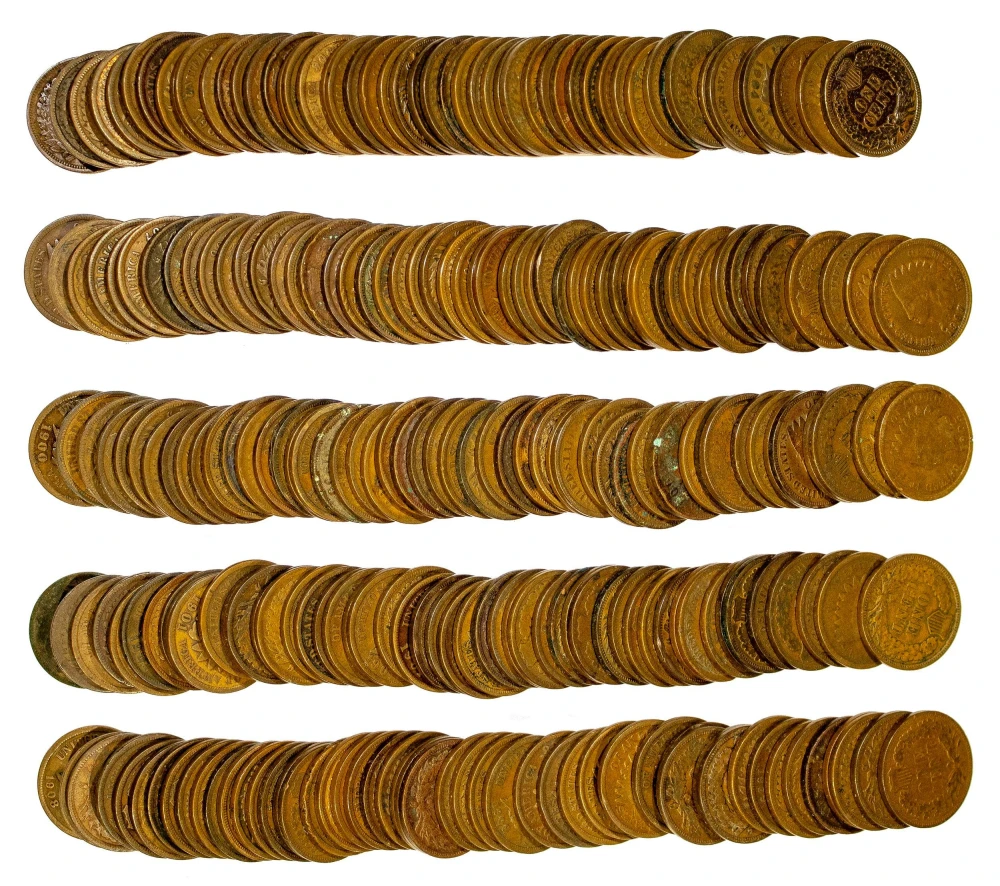 5 Rolls Of Indian Cents