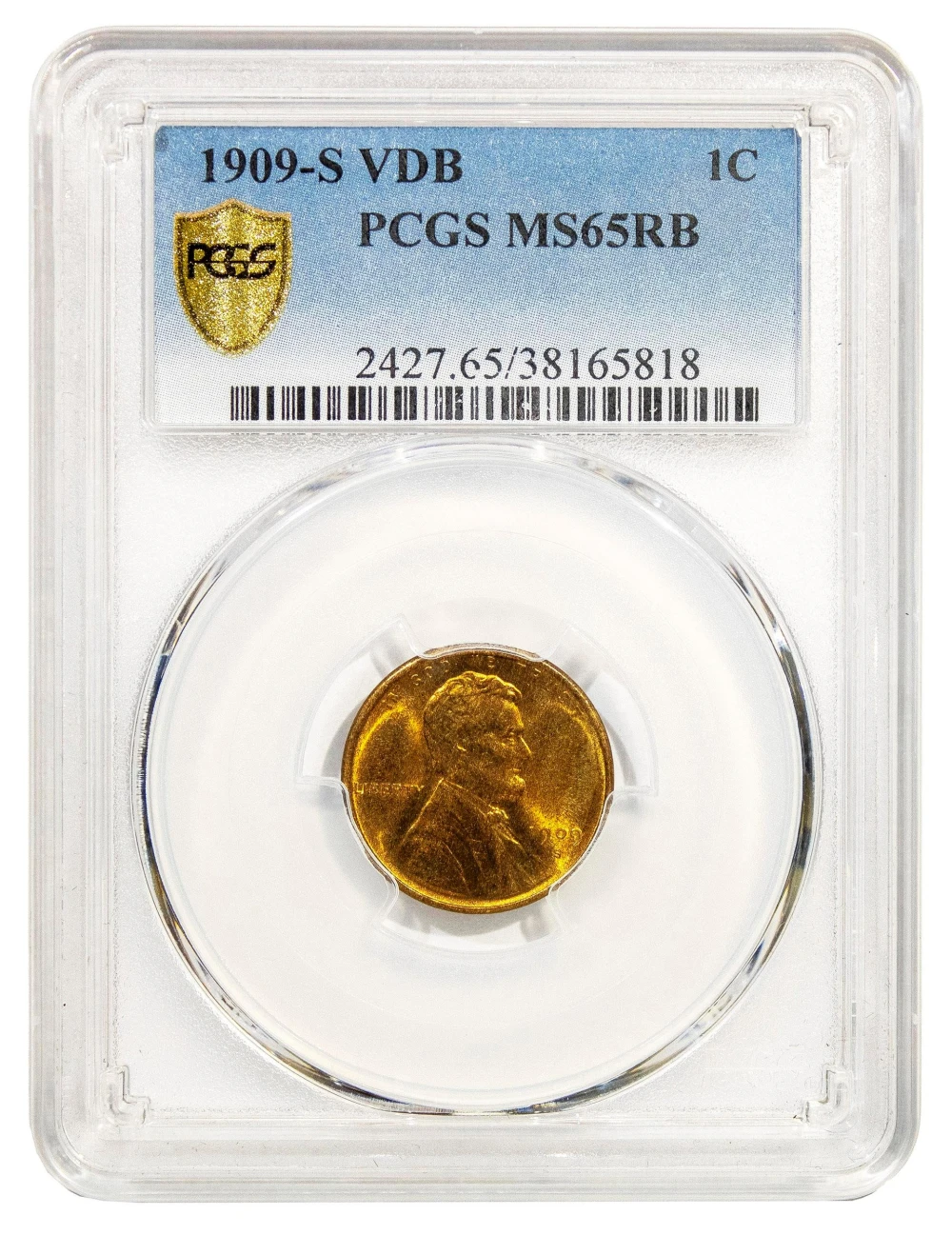 PCGS MS-65 RB 1909-S VDB Lincoln Cent