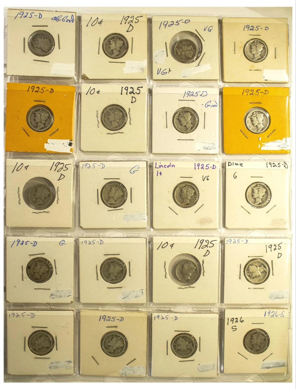 Hoardlet of Average Circulated Mercury Dimes