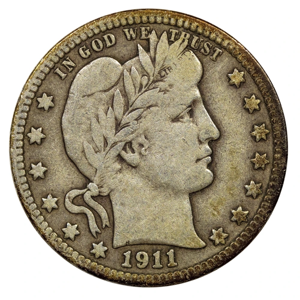 F-12 1911-D Barber Quarter