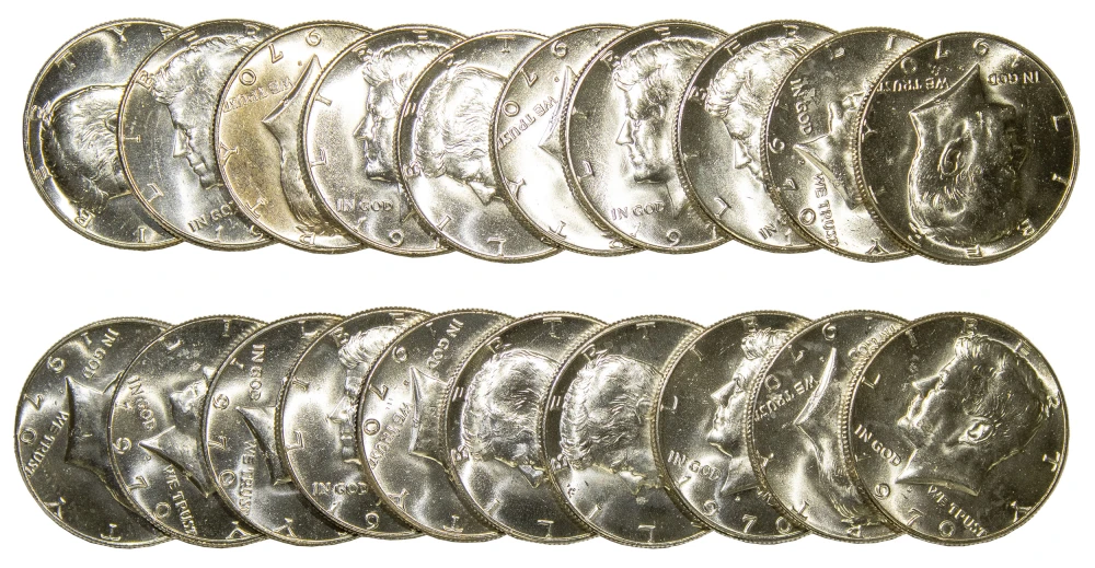 Choice BU Roll 1970-D Kennedy Half Dollars