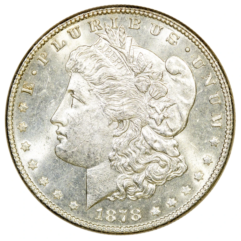 MS-60+ 1878 Strong 7/8TF Morgan $1