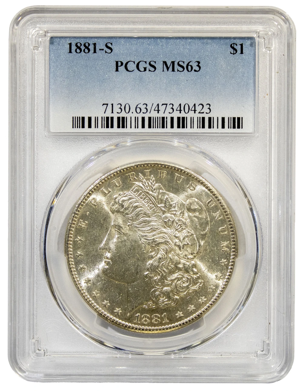 PCGS MS-63 1881-S Morgan $1