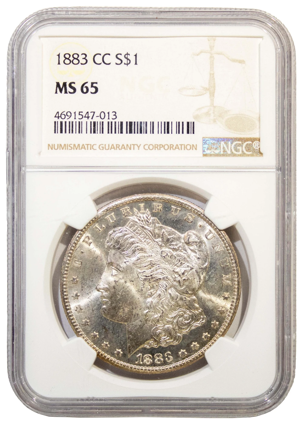 NGC MS-65 1883-CC Morgan $1