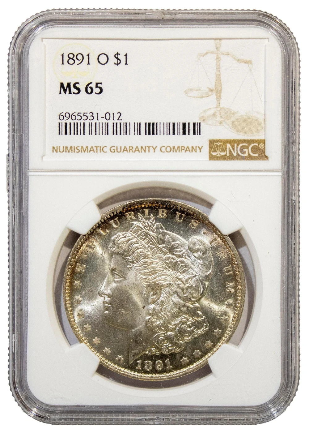NGC Gem MS-65 1891-O Morgan $1